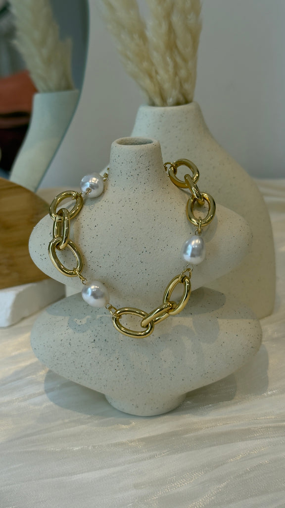 Bold Gold Chain Layered Bracelet Set – Waterproof Design